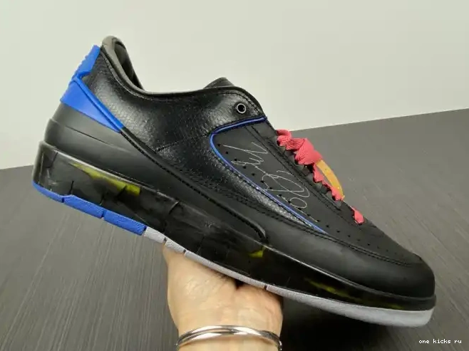 Rep Onekick Off-White 2 Jordan DJ4375-004 Low Black Retro Blue SP 0428